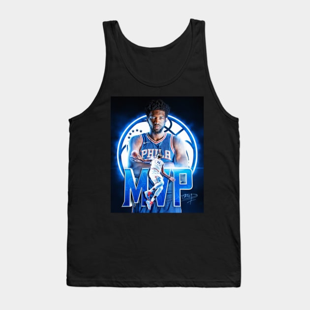 MVP Joel Embiid Philadelphia Sports Art Tank Top by JRoseGraphics